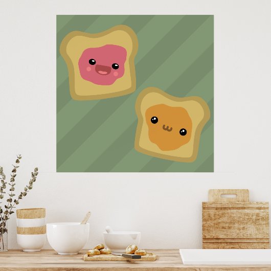 PB&J Toast Poster (Küche)
