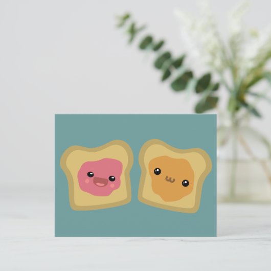 PB&J Toast Postkarte (Stehend Vorderseite)