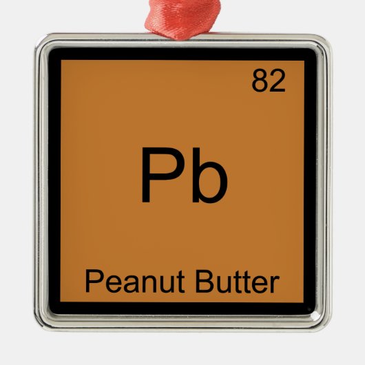 Pb - Peanut Butter Chemie Periodisches Tabellensym Silbernes Ornament (Vorne)