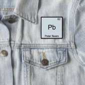 Pb - Symbol für Polar Bears Funny Chemistry Elemen Button (Beispiel)