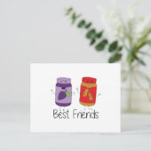 PB und J Best Friends Pb und J BESTE FREUNDIN Zeic Postkarte (Stehend Vorderseite)