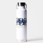 PBB Isolierte Wasserflasche - Blau Trinkflasche (Vorne)