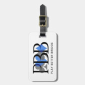 PBB Luggage Tag - Blue Gepäckanhänger (Vorderseite vertikal)