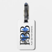 PBB Luggage Tag - Blue Gepäckanhänger (Rückseite vertikal)