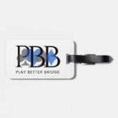 PBB Luggage Tag - Blue Gepäckanhänger (Rückseite horizontal)