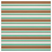 Pbeige, Braun, Türkis und grüne Leinen Stoff (Muster)