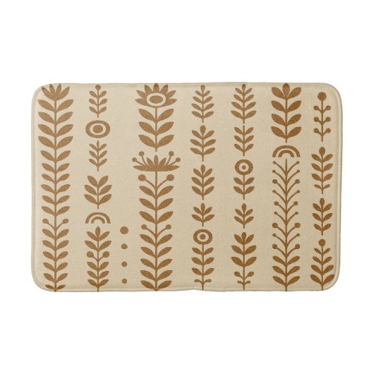Pbeige und Earth Brown Bath Mat Badematte (Vorderseite)