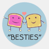PBJ Besties Runder Aufkleber (Vorderseite)