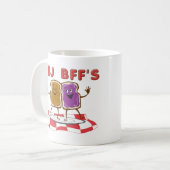 PBJ BFF Lustiger Becher Kaffeetasse (Vorderseite Links)