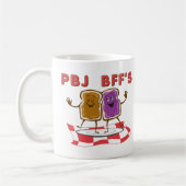 PBJ BFF Lustiger Becher Kaffeetasse (Links)