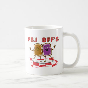 PBJ BFF Lustiger Becher Kaffeetasse