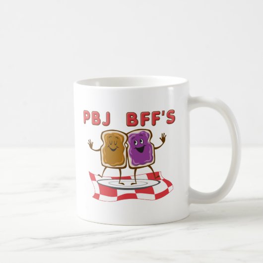 PBJ BFF Lustiger Becher Kaffeetasse (Rechts)