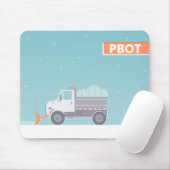 PBOT Snowplow Mouse Pad Mousepad (Mit Mouse)