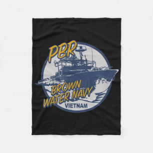 Pbr Patrol Boat River Brown Water Vietnam Veteran Fleecedecke