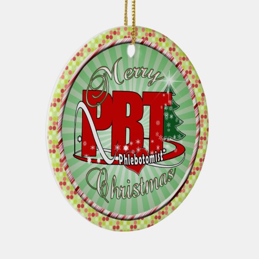 PBT CHRISTMAS PHLEBOTOMISTISCHES LABOR KERAMIK ORNAMENT (Rechts)