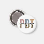 PBT Phlebotomie Techniker Leopard Print Magnet (Vorderseite/Rückseite)