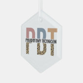 PBT Phlebotomie Techniker Leopard Print Ornament Aus Glas (Vorderseite Links)