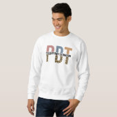 PBT Phlebotomie Techniker Leopard Print Sweatshirt (Vorne ganz)