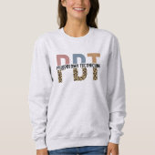 PBT Phlebotomie Techniker Leopard Print Sweatshirt (Vorderseite)