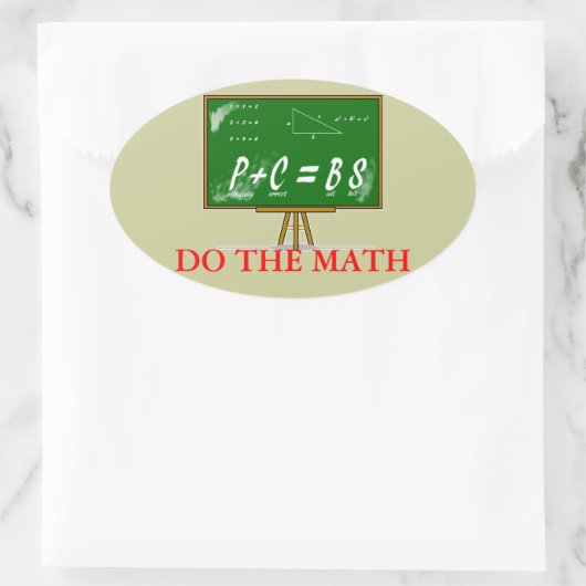 PC=BS Mathematik2 Ovaler Aufkleber (Tasche)