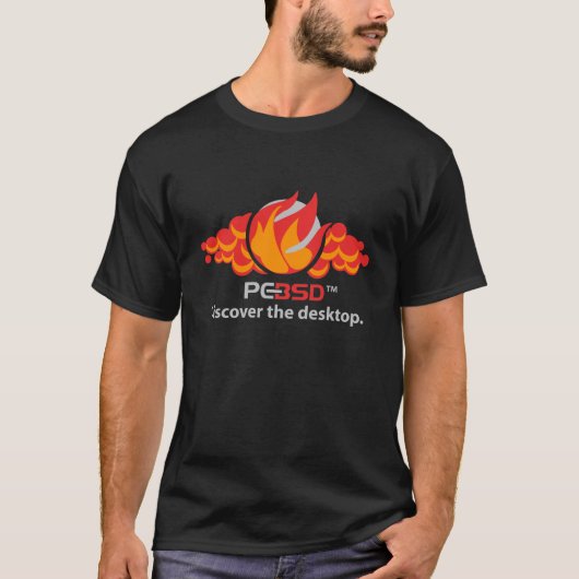 PC-BSD Flamme T-Shirt (Vorderseite)