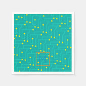 PC Circuit Board INITIAL Moderne Farben Serviette (Vorderseite)