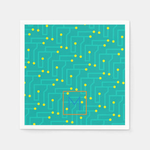 PC Circuit Board INITIAL Moderne Farben Serviette