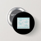 PC-Computer-Geek-Nerd-Cool-Gamer-Junge, der Ska li Button (Vorne & Hinten)