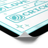 PC-Computer-Geek-Nerd-Frieden-Liebe-Cricket-Liebha Poster (Ecke)