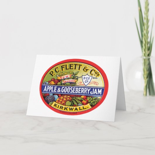 PC Flett & Cos. Apple & Gooseberry Jam Karte (Vorderseite)