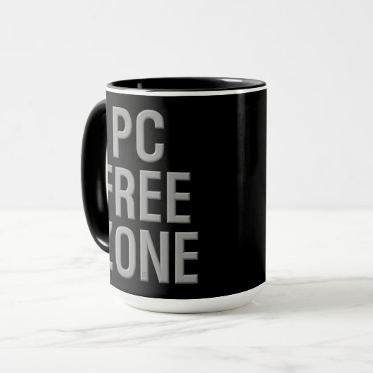 PC Free Zone Black Combo Tasse (Vorderseite Links)