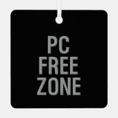PC Free Zone Black Metal Quadrat Ornament (Rückseite)