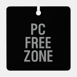 PC Free Zone Black Metal Quadrat Ornament Aus Metall