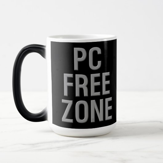 PC Free Zone Black Morphing Tasse (Links)
