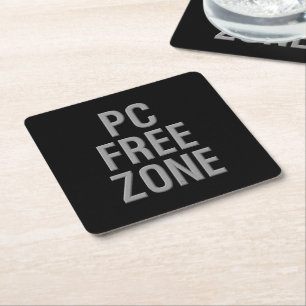 PC Free Zone Black Paper Untersetzer