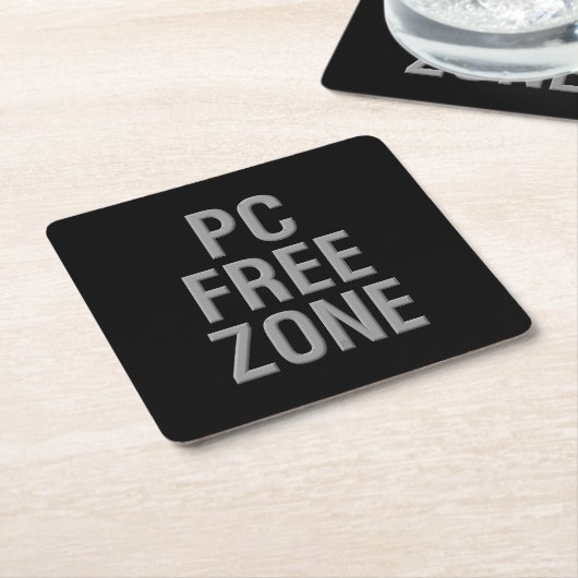 PC Free Zone Black Paper Untersetzer (angewinkelt)