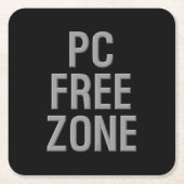 PC Free Zone Black Paper Untersetzer (Vorderseite)