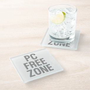 PC Free Zone Clear-glass-Untersetzer Glasuntersetzer