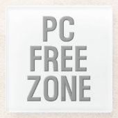 PC Free Zone Clear-glass-Untersetzer Glasuntersetzer (Vorderseite)