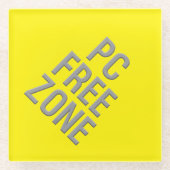 PC Free Zone gelb Diamant Untersetzer (Vorderseite)