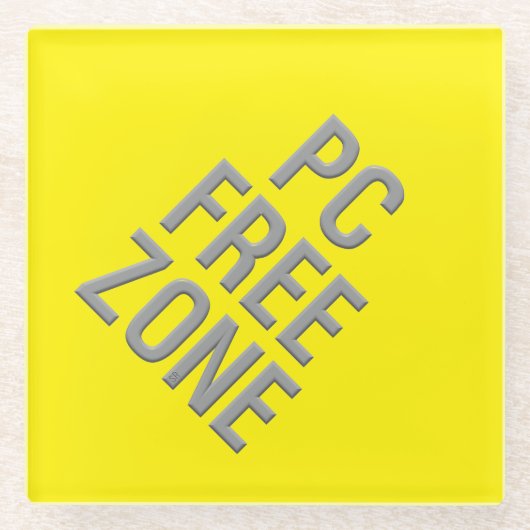 PC Free Zone gelb Diamant Untersetzer (Vorderseite)