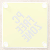 PC Free Zone gelb Diamant Untersetzer (Rückseite)