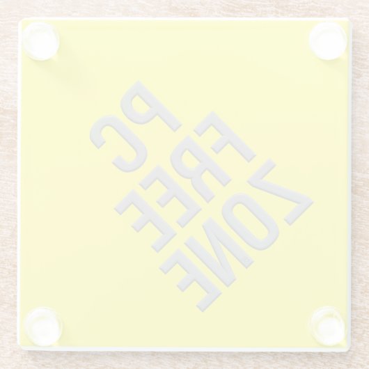 PC Free Zone gelb Diamant Untersetzer (Rückseite)