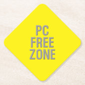 PC Free Zone gelbe Diamant-Papier-Untersetzer Untersetzer (Vorderseite)