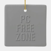 PC Free Zone Grau Keramik Quadrat Ornament (Rückseite)