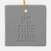 PC Free Zone Grau Keramik Quadrat Ornament (Vorderseite)