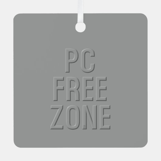 PC Free Zone Grau-Metal-Quadrat-Ornament Ornament Aus Metall (Vorderseite)