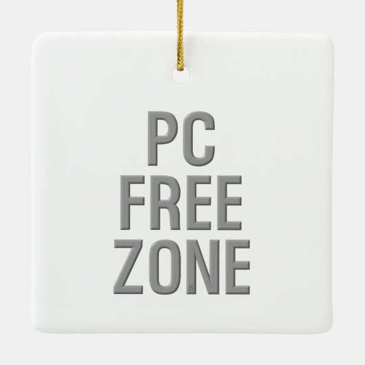PC Free Zone Keramik Ornament (Rückseite)