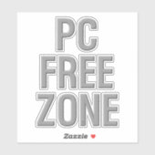PC Free Zone Konturaufkleber Aufkleber (Blatt)