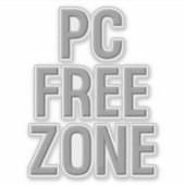 PC Free Zone Konturaufkleber Aufkleber (Vorderseite)